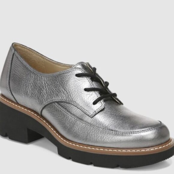 Naturalizer Pewter Devin Lace-up Leather Oxford - Picture 1 of 6